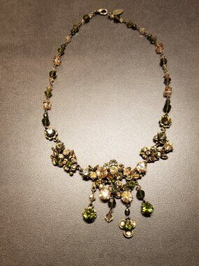 Creations Giorgianni Venetian Glass & Crystal Necklace | Emerald Green Swarovski